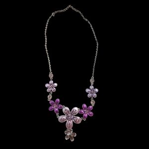 Floral Purple and Pink Necklace